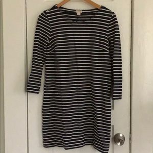 JCrew Navy and White Cotton Dress, XS